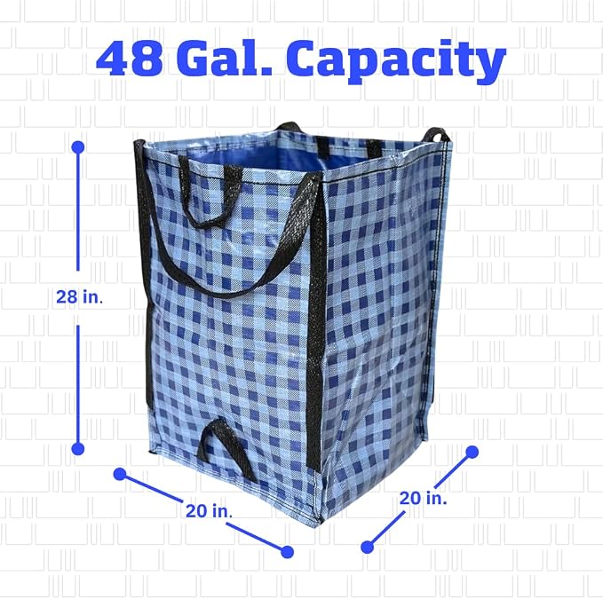 DURASACK Heavy Duty Home and Yard Bags 48-Gallon Reusable Self-Standing Lawn - Image 2