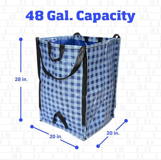DURASACK Heavy Duty Home and Yard Bags 48-Gallon Reusable Self-Standing Lawn - Image 2