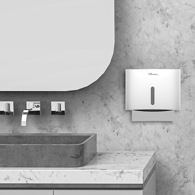 Paper Towel Dispenser Wall Mount, Adhesive No Drilling Multifold Trifold Cfold - Image 9
