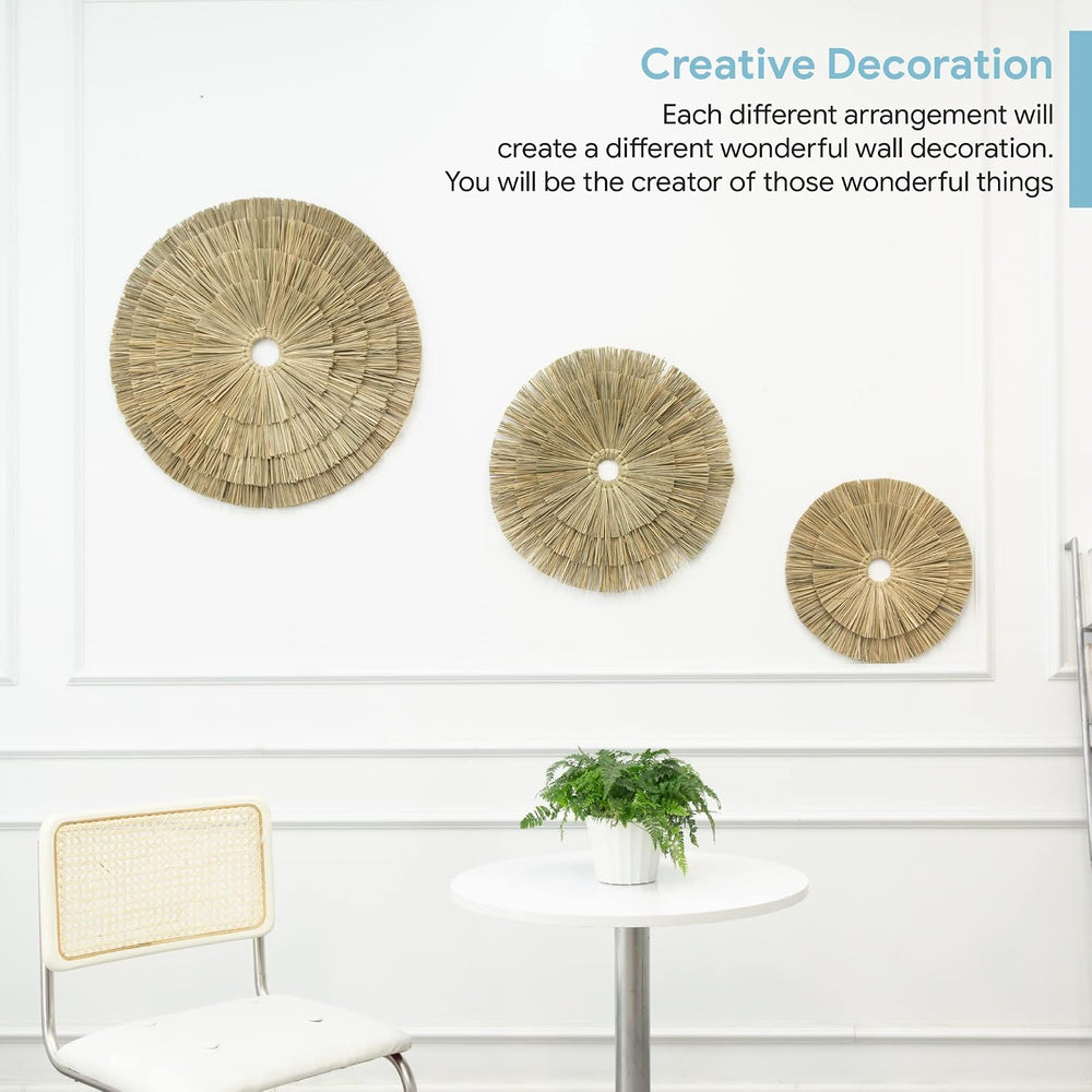 VATIMA Boho Wall Décor – Simple Oversized Wall Basket Décor for Home and Offi...