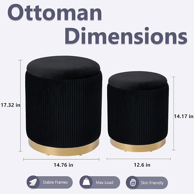Royal Windsor Round Ottoman - Image 3