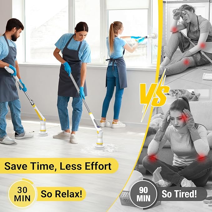 Electric Spin Scrubber, Cordless Cleaning Brush - Image 2