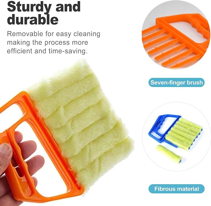 CoguZed 4-Pack 7-Slat Window Blind Duster – Washable Mini Cleaner - Image 3