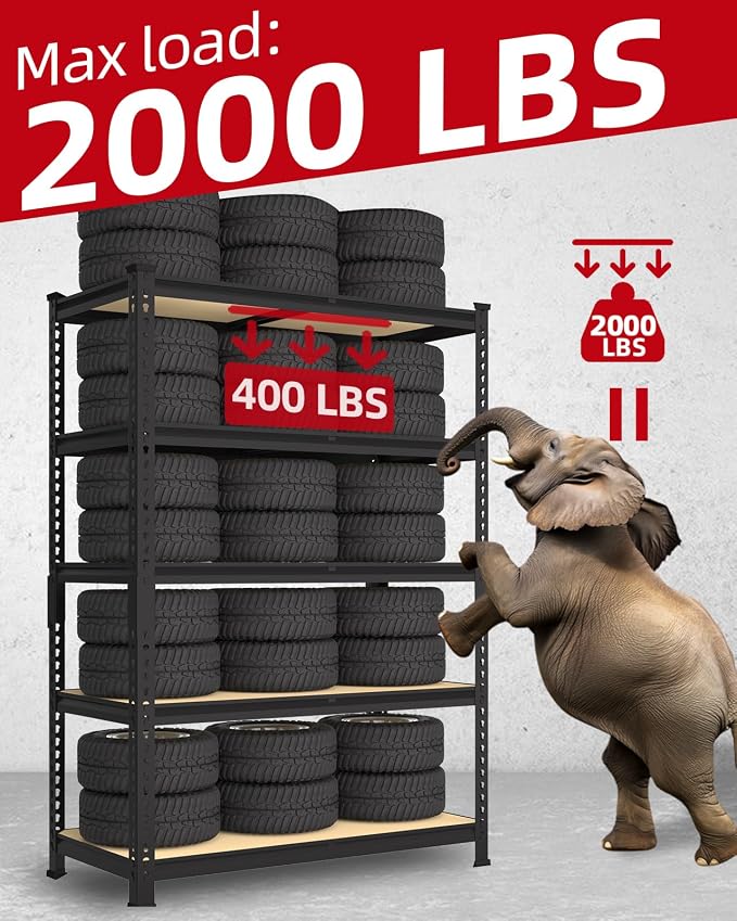 PrimeZone 35.5" x 12" x 72" Heavy Duty Storage Shelves - Image 7
