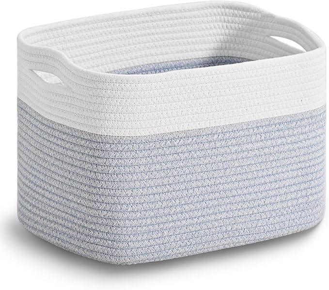 Woven Cotton Rope Storage Basket by ICERZCZ