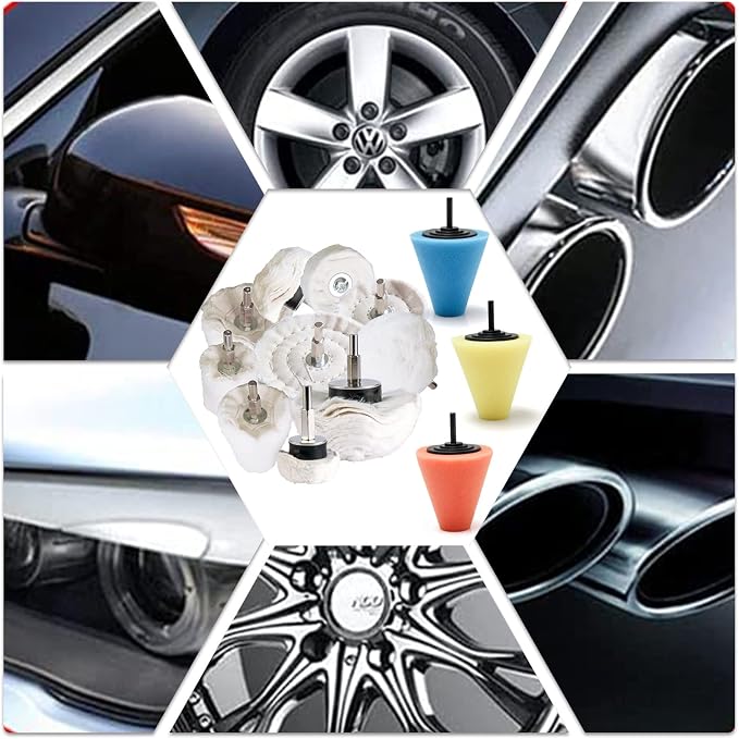 Polishing Pad Buffing Wheel Kit 17 Pack, - Image 4