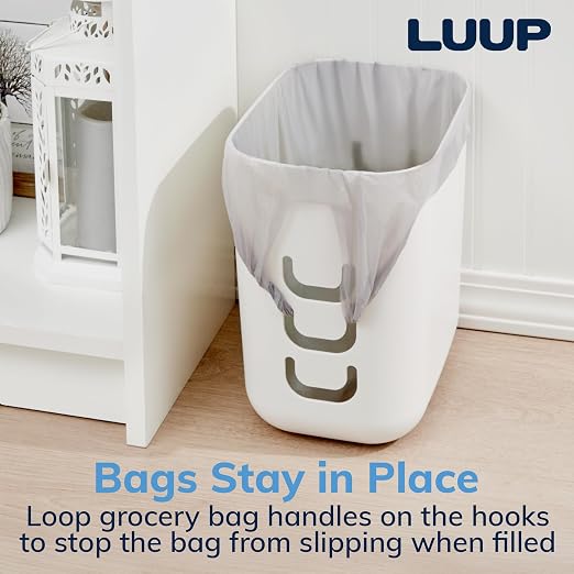 STORi Luup Bathroom Wastebasket, Secure Grocery Bags, Plastic Garbage Container - Image 4