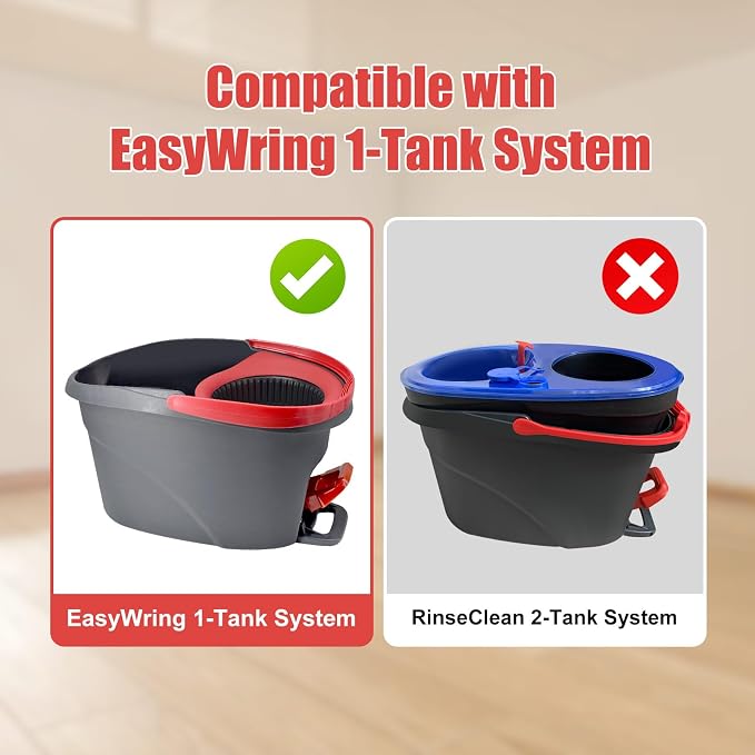 Spin Mop Heads Replacements for O Ceda EasyWring 1-Tank System, 4-Section - Image 2