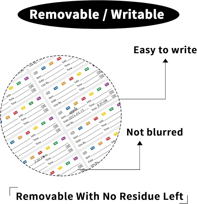 STARLIBOO Removable Multicolor Labels, Blank Stickers - Image 3