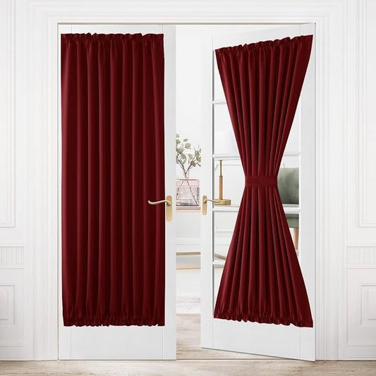 DWCN French Door Curtains – Rod Pocket Thermal Blackout Curtain by DWCN