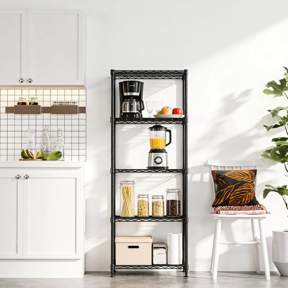 IZEUK 5-Tier Wire Shelving Unit, 24” Pantry Shelves Metal Storage Rack