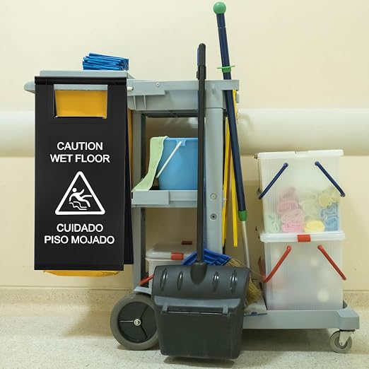 Kigley 2 Pcs Wet Floor Sign, 17 Inch Stainless Steel Caution Wet Floor Sign - Image 7