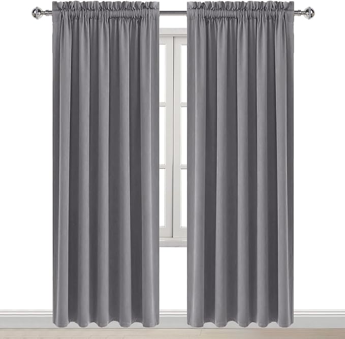 DWCN Grey Blackout Curtains for Bedroom, Thermal Insulated Energy Saving Room - Image 9