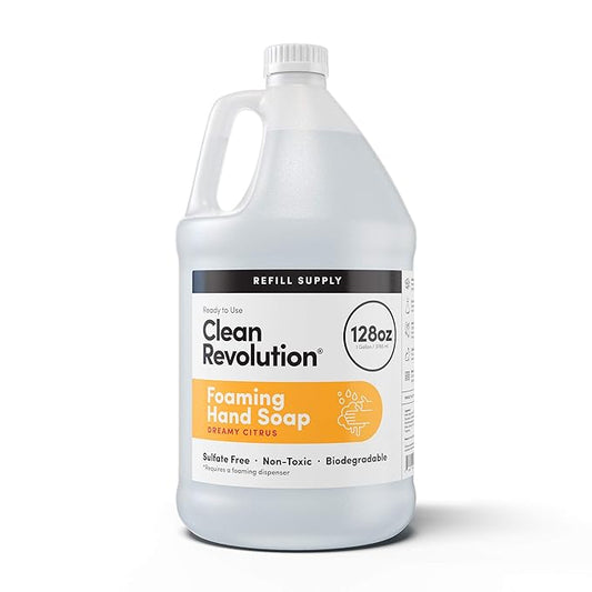 Clean Revolution Foaming Hand Soap Refill Supply Container, Ready to Use Formula by CleanRevolution