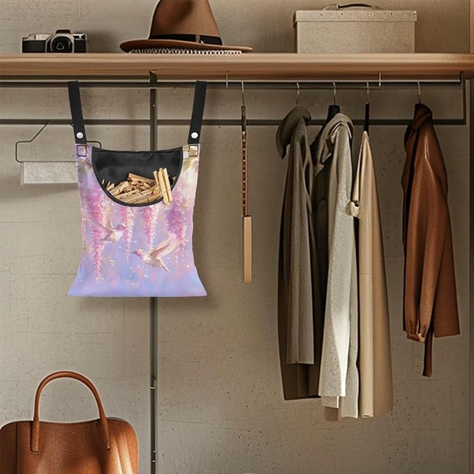 Clothespin Bag for Outdoor Laundry Clothesline and Clothes Pin Holder - Image 4