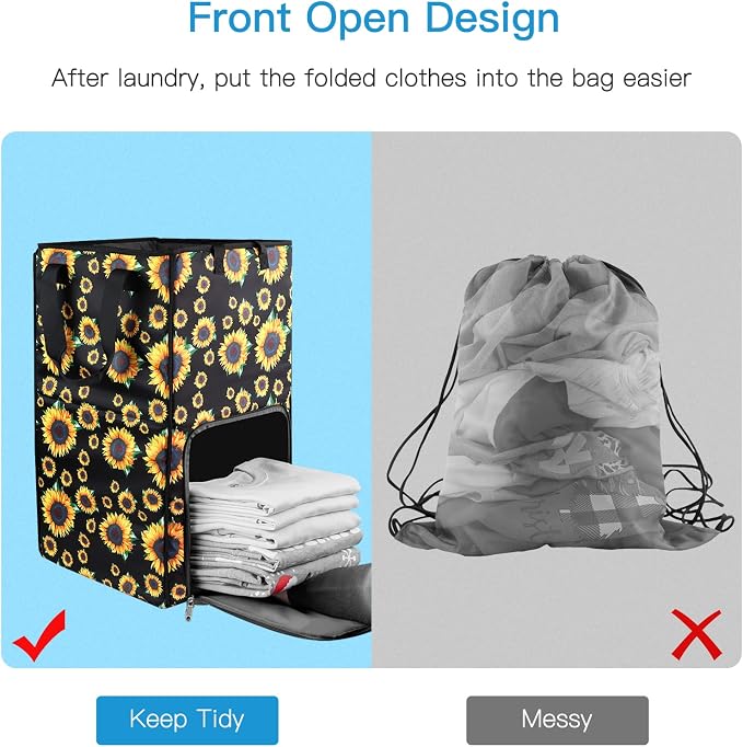 Bukere Laundry Hamper, Extra Large 2 in 1 Laundry Backpack Bag - Image 5