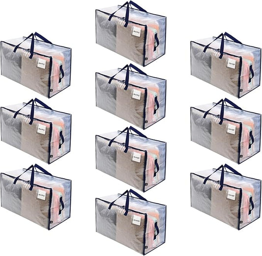 VENO 10 Pack Moving and Storage Bags, Heavy Duty, Alternative to Moving Boxes by Veno