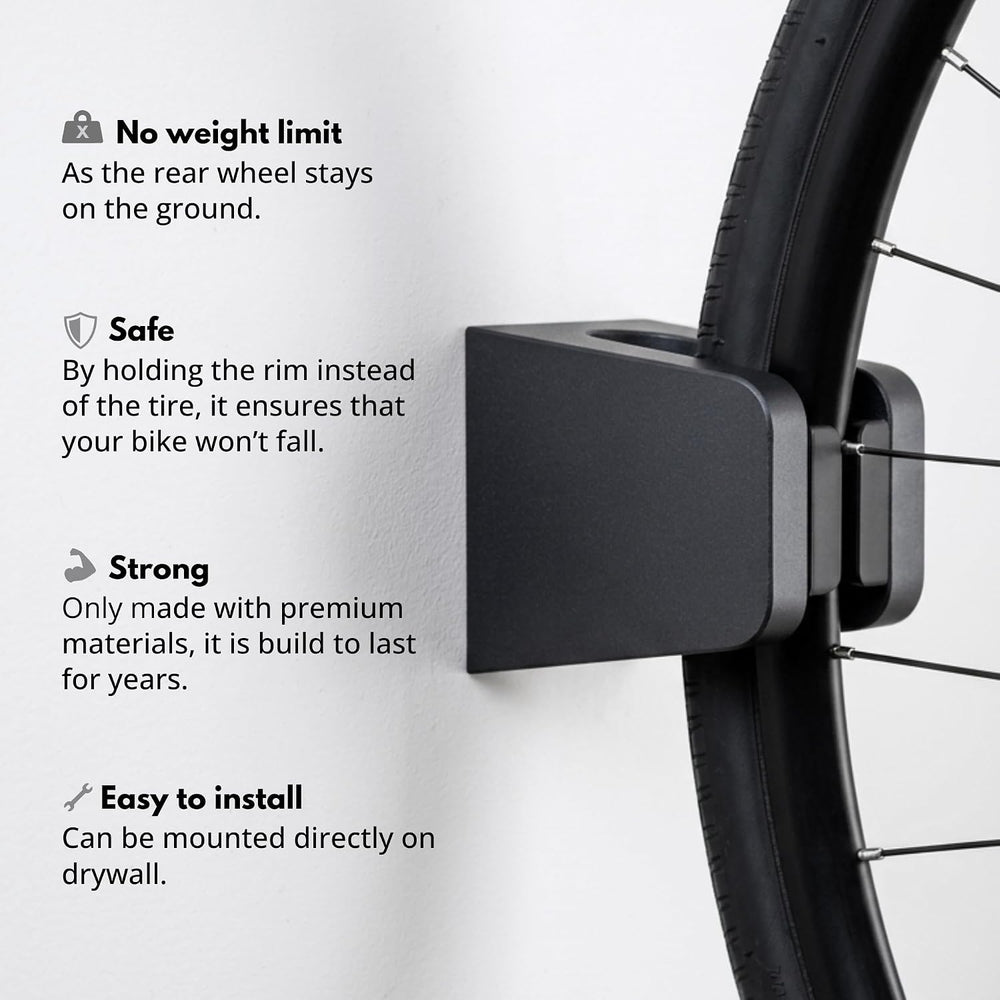 Bike Wall Mount Rack for Road & Hybrid Bikes – Vertical Bike Storage