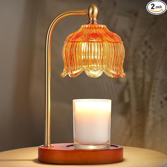 Candle Warmer Lamp with Timer and Dimmer, Electric Amber Light Gifts by MEIXISUE