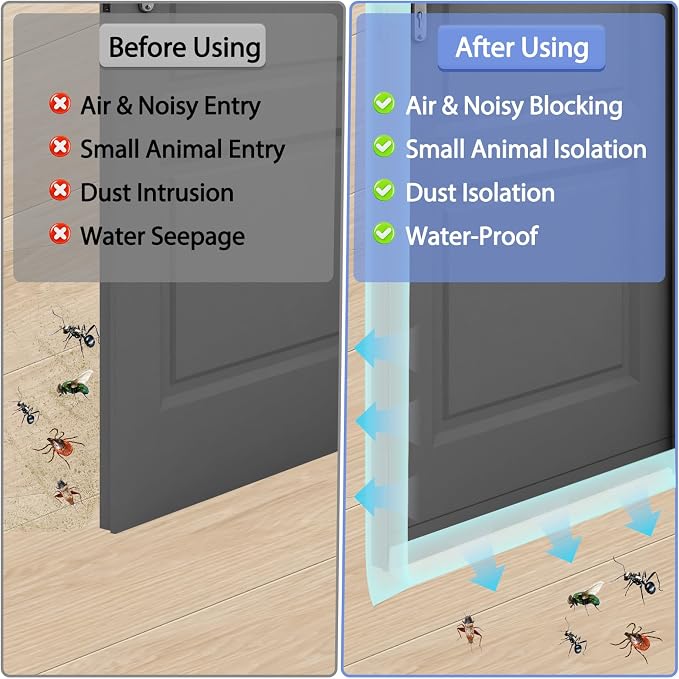 Weather Stripping Door Draft Stopper Flexible Self Adhesive Silicone Door Seal - Image 3