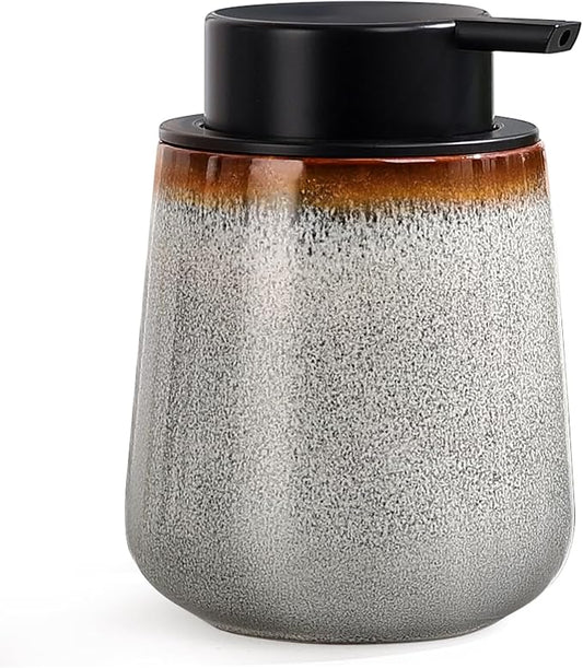INGOFIN Ceramic Lotion Dispenser - 12 oz Refillable Hand Soap Dispenser Bathroom by INGOFIN