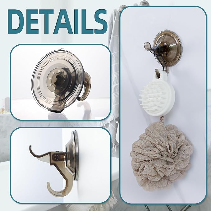 Antimbee 10 Pack Reusable Suction Hooks, Removable Small Suction Cups - Image 2