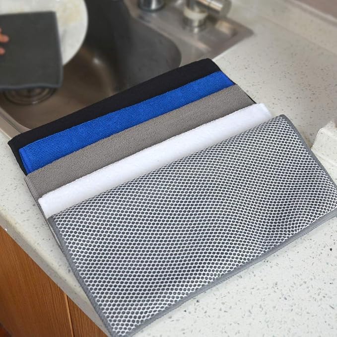 SINLAND Microfiber Dish Cloth for Washing Dishes Best Kitchen Washcloth - Image 2
