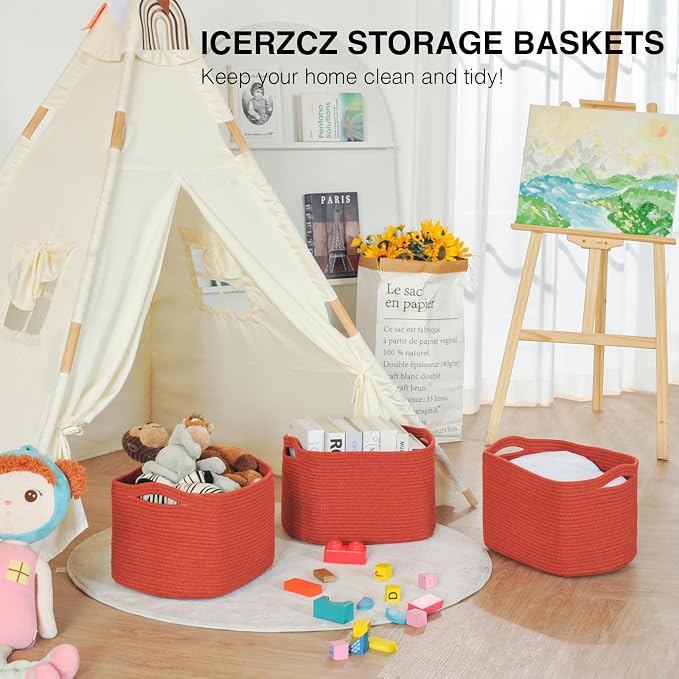 Storage Baskets for Organizing, Storage Basket for Shelves, Toy Towel Basket - Image 6