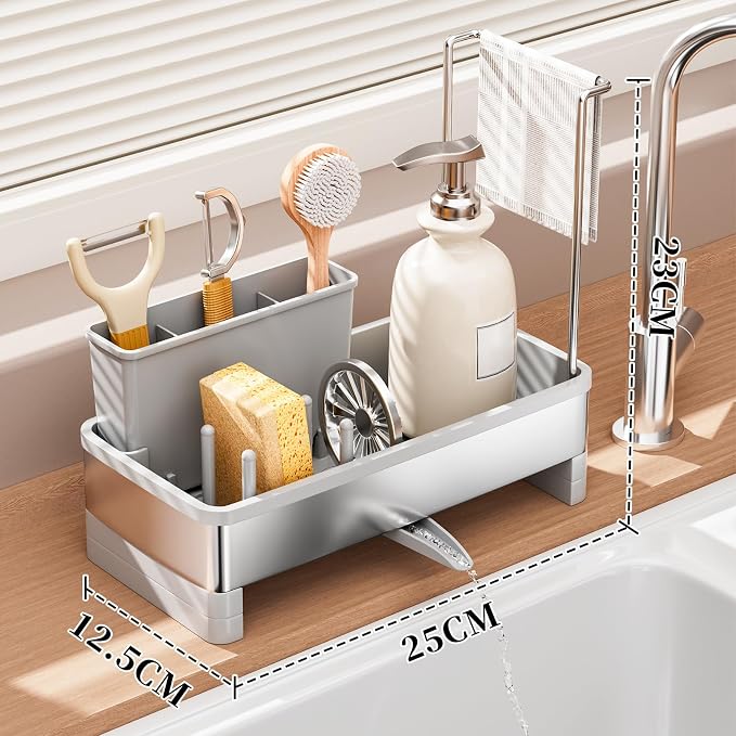 Sponge Holder for Kitchen Sink, Sink Caddy Organizer - Image 3