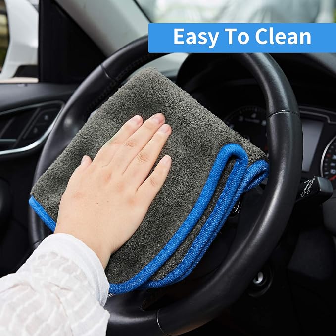 Car Wash Brush with Long Handle, Microfiber Towels Car Wash Kit Cleaning - Image 5
