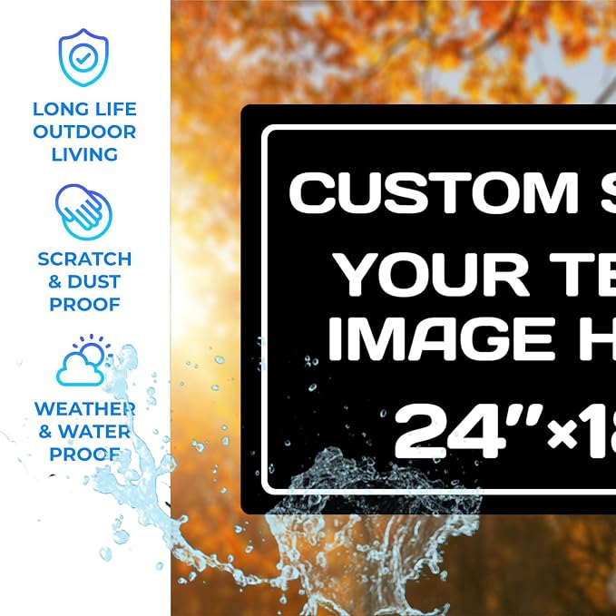 Personalized signs, Aluminum Weatherproof Metal Sign, Optional reflective or - Image 3