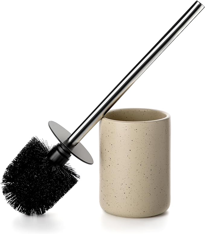 Ceramic Toilet Brush & Holder Set by ViosuniuBathroomSpecialists