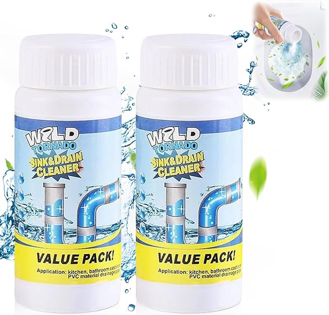 Wild Tornado Pipe Dredge, Powerful Sink Cleaner Powder Fast Foaming - Image 6