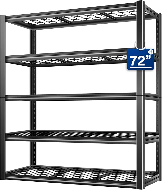 BILT HARD 48”W x 18”D x 72”H Garage Shelving, 5-Tier Heavy Duty Storage Shelves by BILTHARD