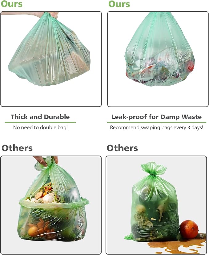 4-6 Gallon Small Trash Bags Compostable Trash Bags, AYOTEE 60 Count Ultra - Image 4