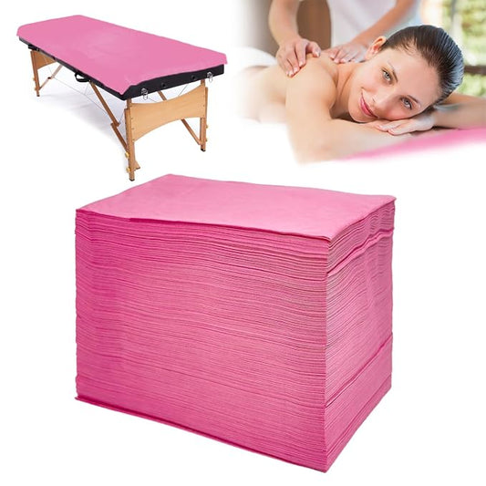 100Pcs Disposable Massage Table Sheets 31" x 71" Non-Woven Fabric Disposable by FLYINGBEAUTY