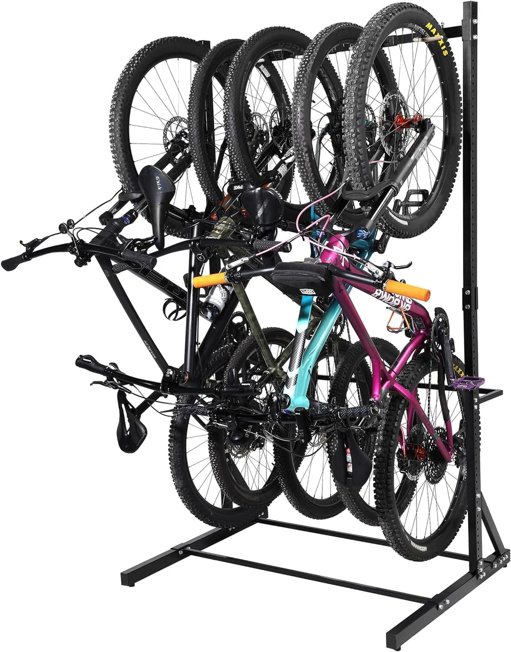 Yes4All Freestanding Bike Storage Rack, 300 Lbs 5 Levels Sturdy Steel Vertica...