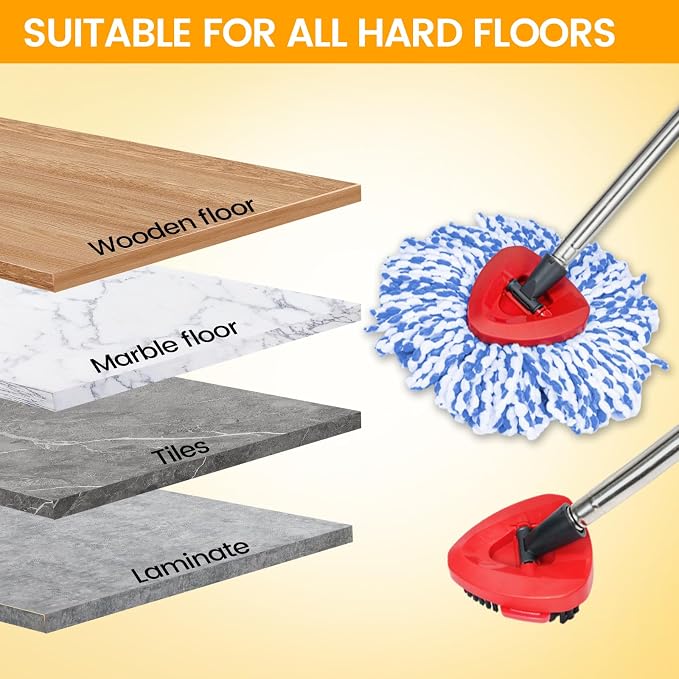 Mop Heads Replacements for OCedar RinseClean 2 Tank Spin Mop System, Mop - Image 6
