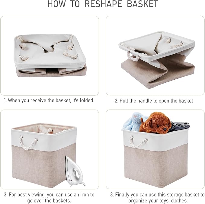 13 x 13 Inch Storage Cubes，6 Pack Cube Storage Bins - Image 5