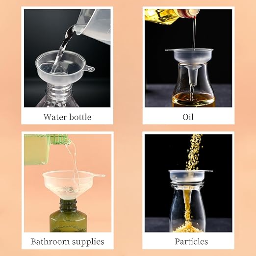 Small Funnels 4 Pack Food Grade Funnel Easily Transfer Liquids Granules Powders - Image 6