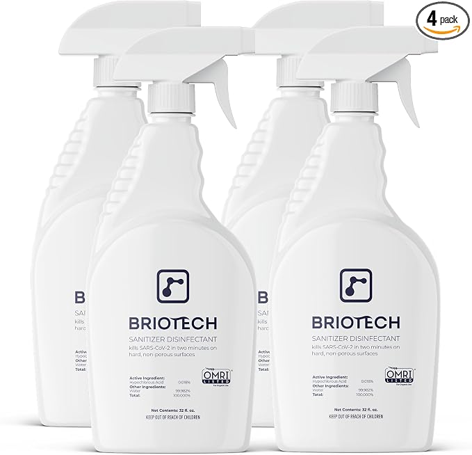 BRIOTECH Sanitizer Disinfectant Hypochlorous Spray, Kill 99.99% of Viruses & by BRIOTECHUSA