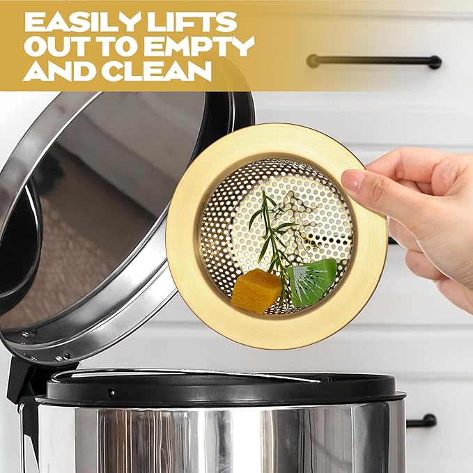 Retisee 2 Pcs Sink Strainer Stainless Steel Kitchen Sink Drain Strainer Basket - Image 5