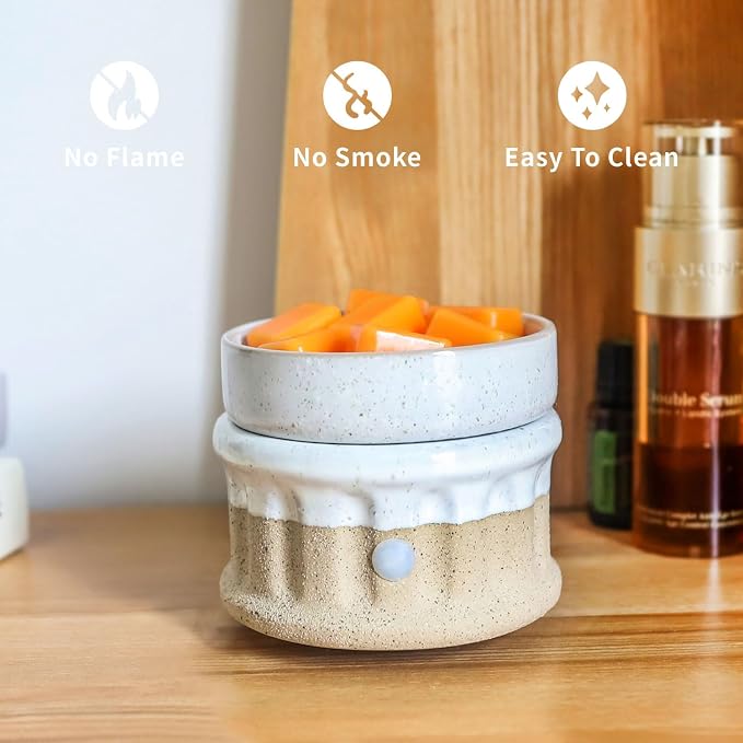 Ceramic Wax Melt Warmer - 3 in 1 Smokeless and Flameless Electric Wax Warmer - Image 4