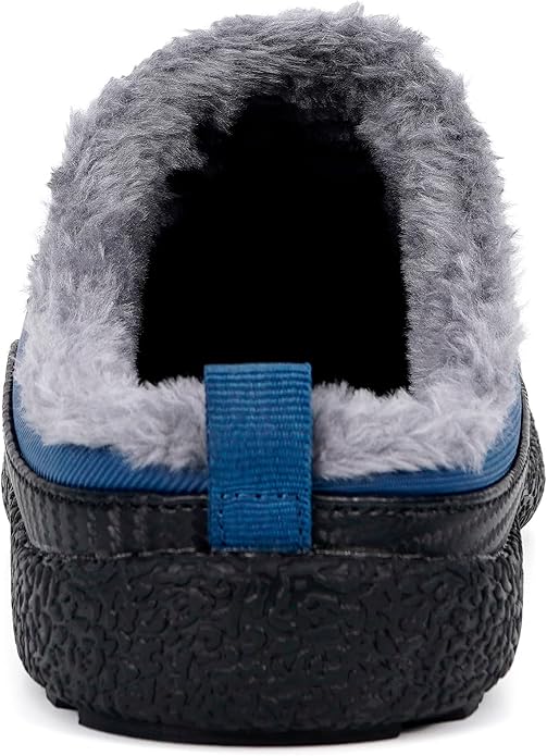 Womens Mens House Slippers Slip on Snow Winter Warm Fully Fur Lined Slippers - Image 3