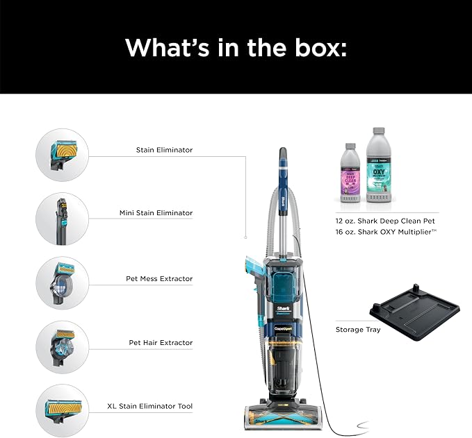 Shark CarpetXpert HairPro with StainStriker Upright Carpet, Area Rug & - Image 11