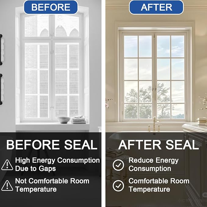 Transparent Weather Sealing Tape 3" x35 Yard, Window Insulation Tape Weather - Image 7