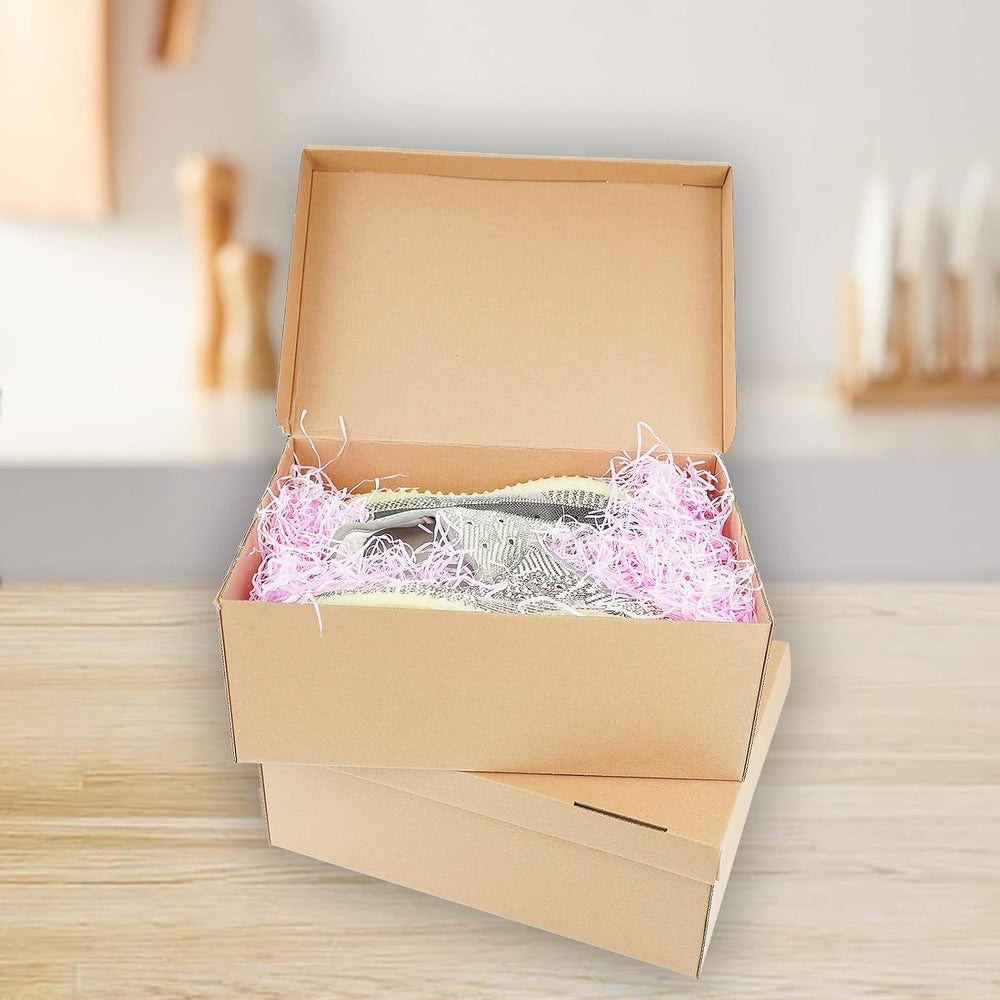 STRBOXONG Cardboard Shoe Boxes with Lid, 12.6x8.66x4.7, Multi-Purpose Storage...