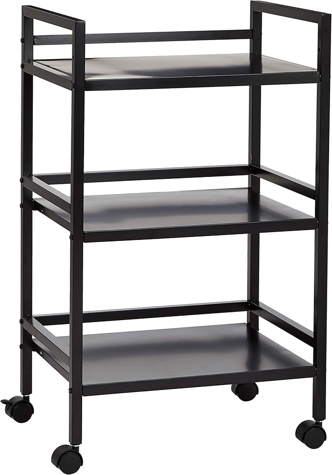 Amazon Basics 3-Tier Metal Rolling Cart by AmazonBasics