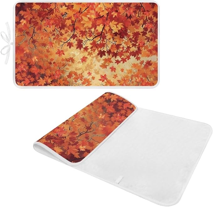 Ironing Mat Maple Leaf Ironing Board Pad Heat Resistant, Quilting & Travel - Image 2