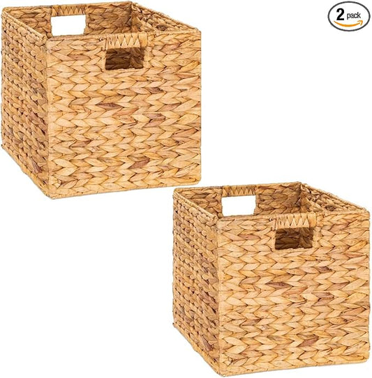 Storage Cube 10.5 x 10.5in, Wicker Storage Baskets by M4DECOR
